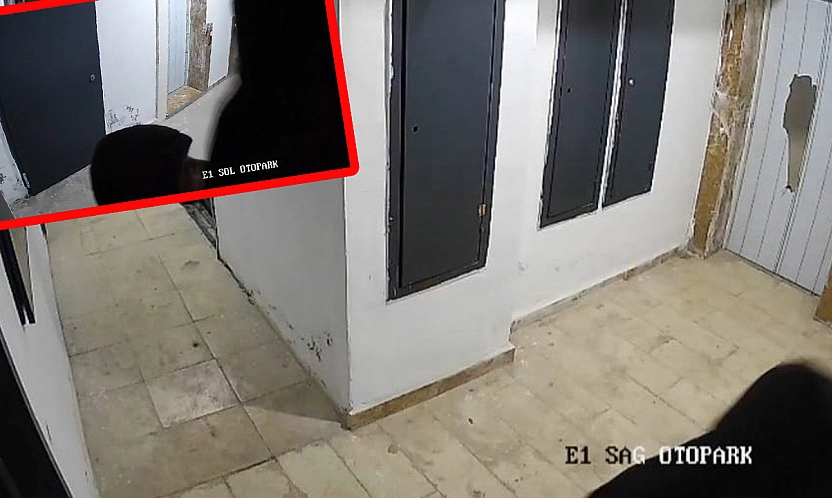 Elazığ'da sitede korku dolu anlar: Kameraları parçaladı