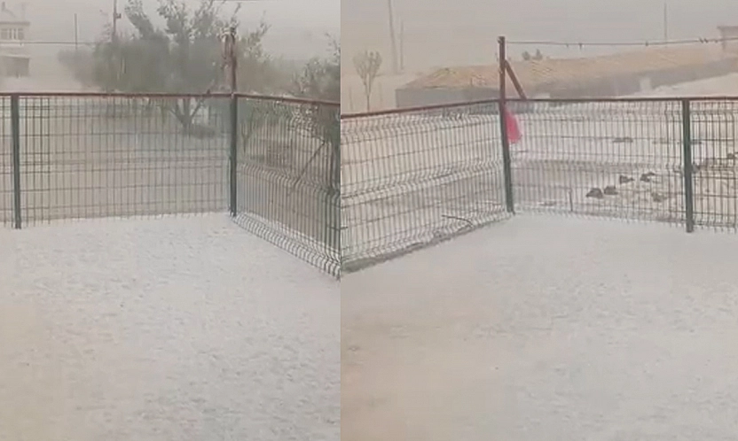 Elazığ'da soğuğun sebebi belli oldu: Şahinkaya'da dolu yağdı