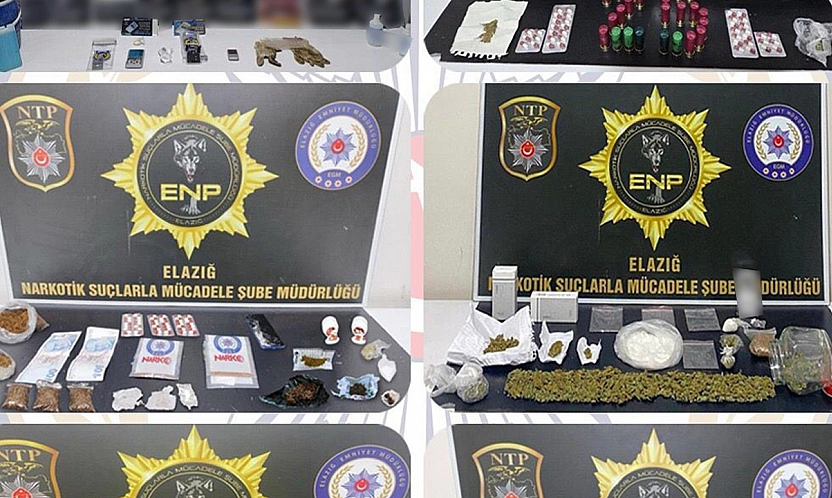 Elazığ'da uyuşturucu operasyonu: 19 tutuklama