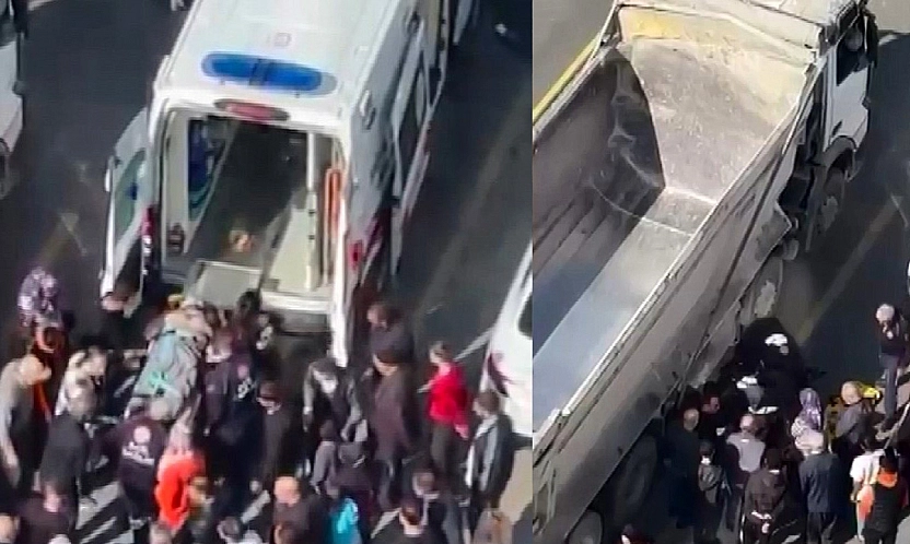 Elazığ'da yaya kamyonun altında kaldı