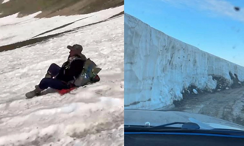 Elazığ'dan mantar toplamaya gitti, Temmuz'da karda kaydı