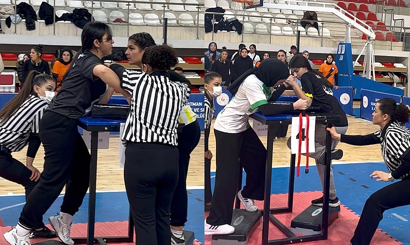 Elazığlı sporculardan bilek güreşi grup yarışmalarında 3 madalya