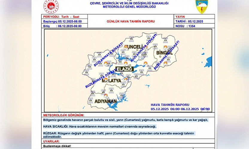 Elazığlılar beklediği kar haberi geldi