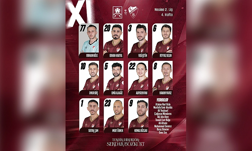 Elazığsporumuzun İlk 11'i