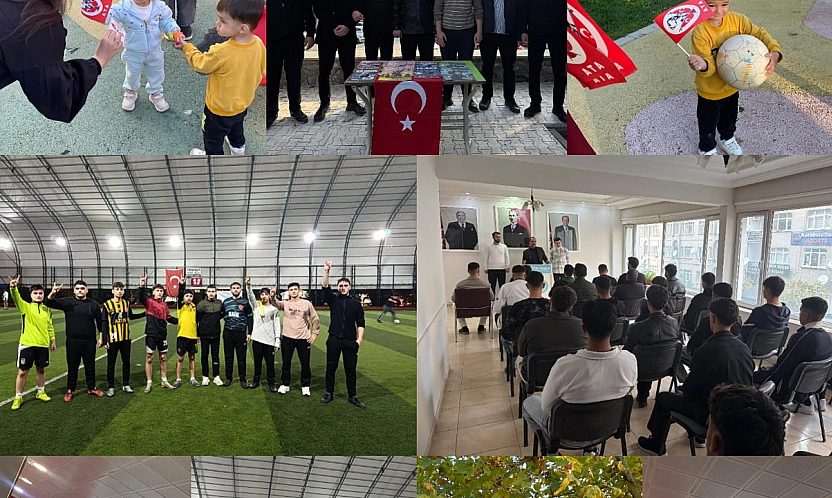 Gençler sporda, çocuklar bayrak sevgisinde buluştu