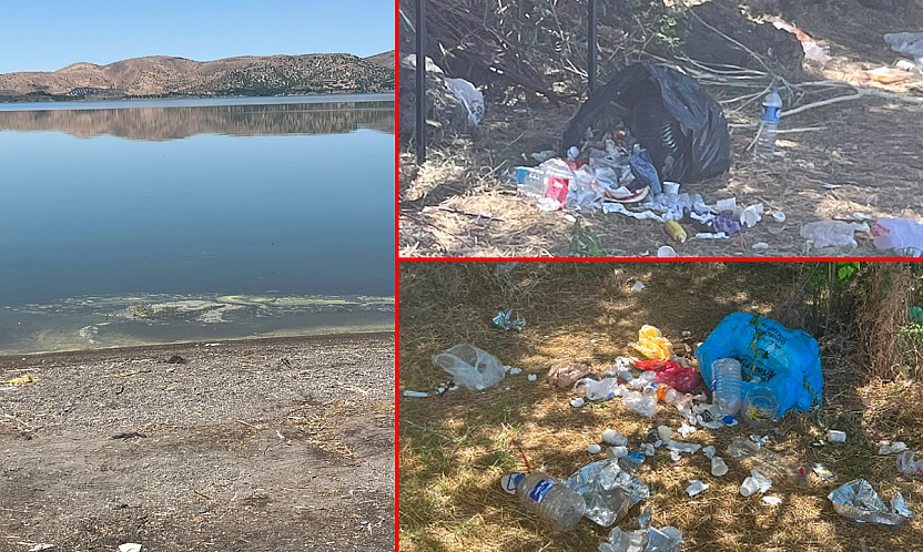 Hazar Gölü'nde çöp krizi!