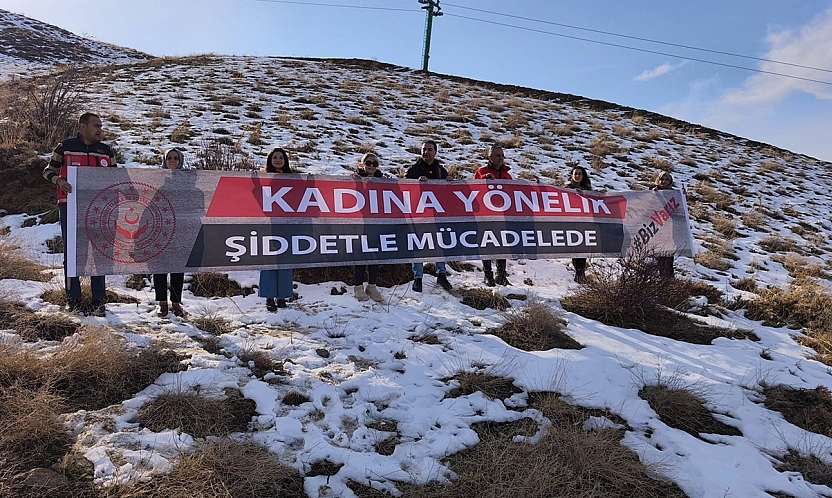 Hazarbaba Dağı'ndan kadına yönelik şiddete karşı güçlü mesaj