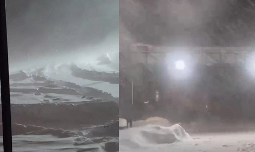 Karakoçan ilçesinde kar ve tipi etkili oldu