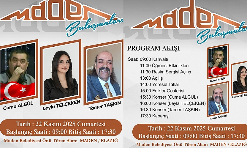 Maden'de Maden Buluşmaları' 22 Kasım'da gerçekleşecek