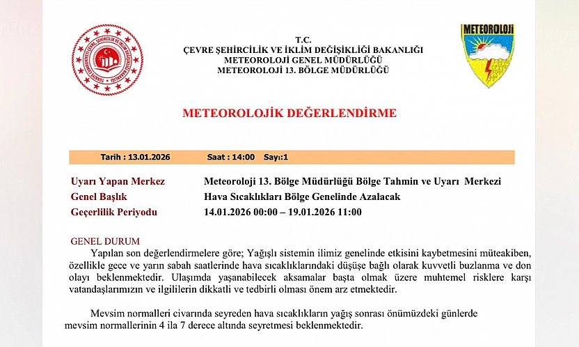 Meteoroloji'den Elazığ dahil 5 il için uyarı