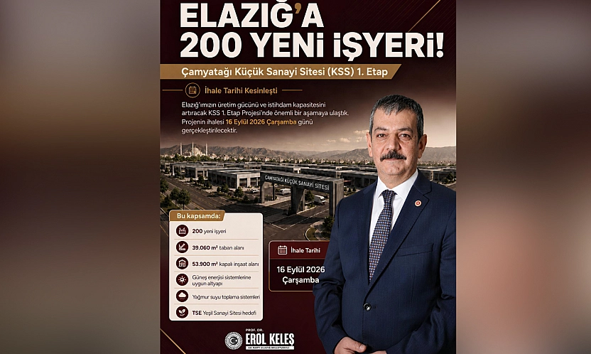 Milletvekili Keleş: 'Çamyatağı Küçük Sanayi Sitesi'nde ihale tarihi kesinleşti'