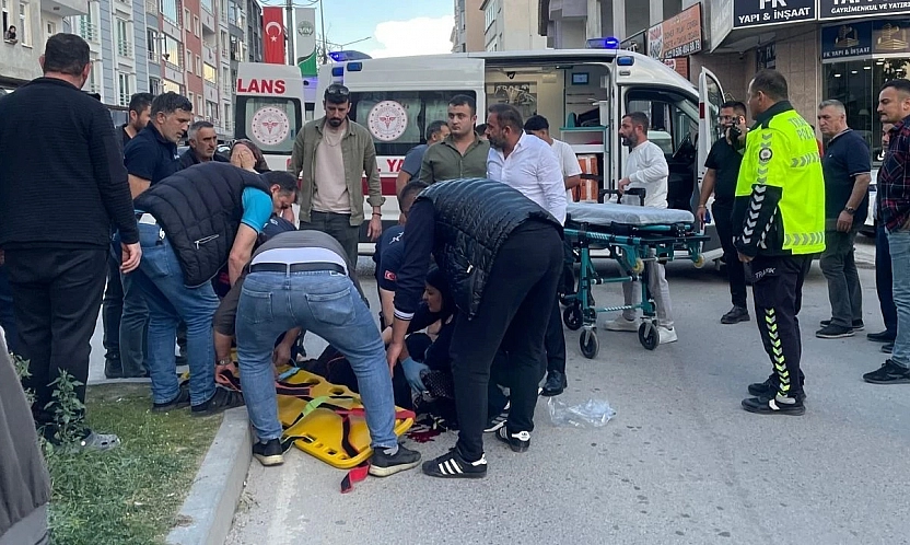 Otomobilin çarptığı kadın ağır yaralandı!