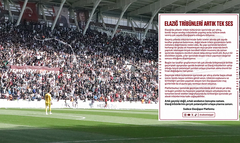 Sadece Elazığspor Platformu'ndan Elazığspor Taraftarlarına Çağrı