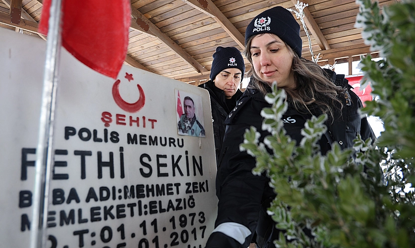 Şehit Polisimiz Fethi Sekin, Elazığ'daki kabri başında anıldı