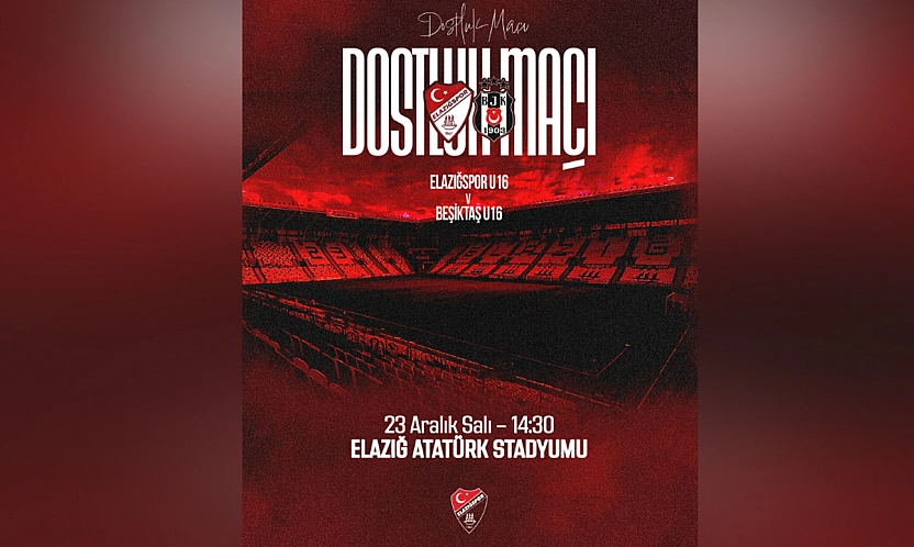 Seza Çimento Elazığspor U16, Beşiktaş U16 ile dostluk maçında karşılaşacak