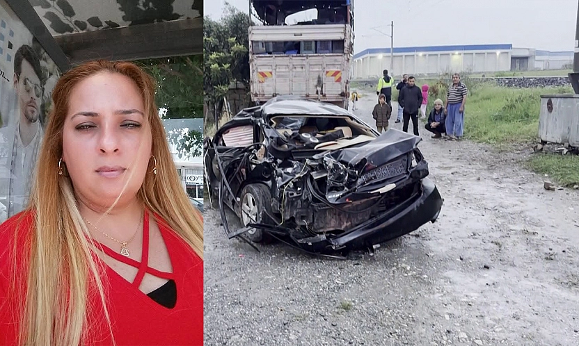 Trenin çarpmasıyla metrelerce sürüklenen otomobildeki anne öldü, oğlu yaralandı