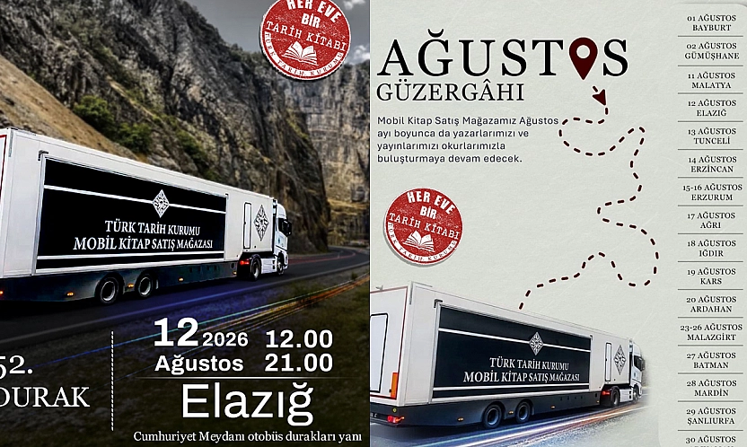 Türk Tarih Kurumu Mobil Kitap Satış Mağazası tüm Türkiye'de okurla buluşuyor