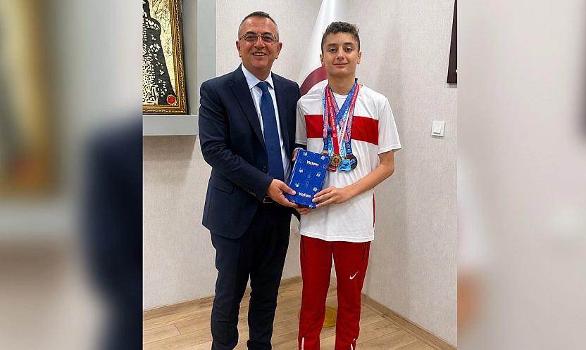 Türkiye Şampiyonu Alp Eren Güler'den Cemil Yatkın'a ziyaret
