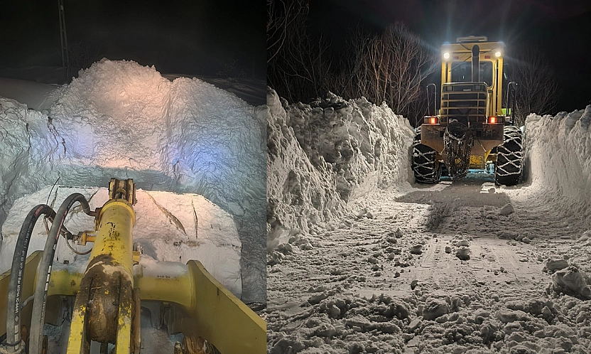 Yoğun kar yağışı Karakoçan'da hayatı aksattı
