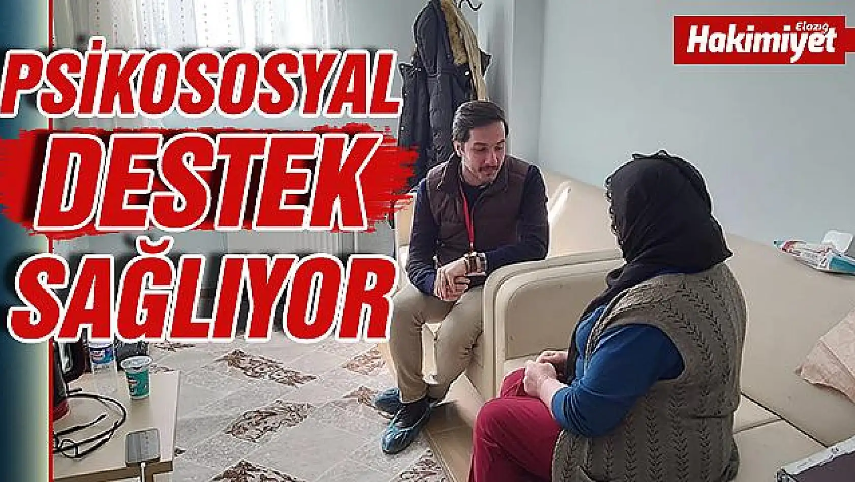Psikolog, Elazığ'da depremzedelere yardımda bulundu
