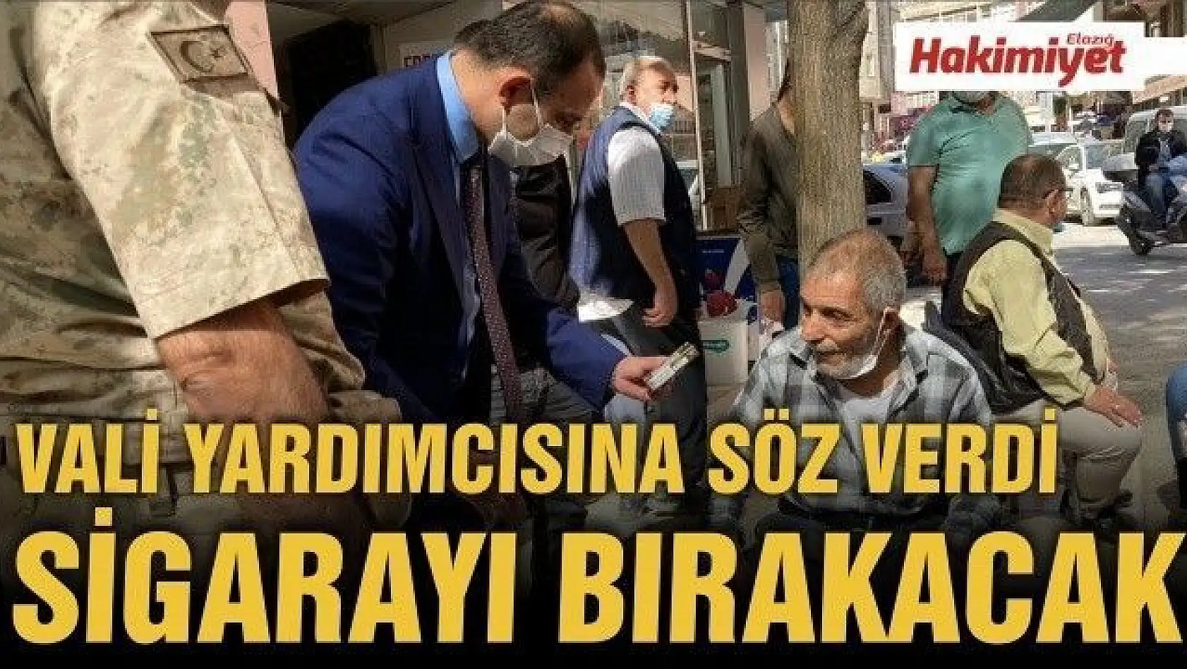  Covid-19 denetiminde Vali Yardımcısı Abbasoğlu, bir kişiye sigarayı bıraktırdı