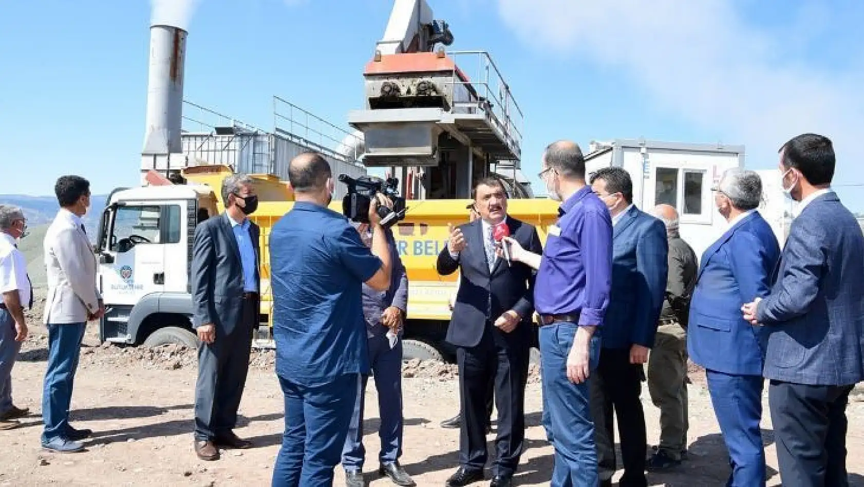 Başkan Gürkan, mobil plent tesisinde inceleme yaptı