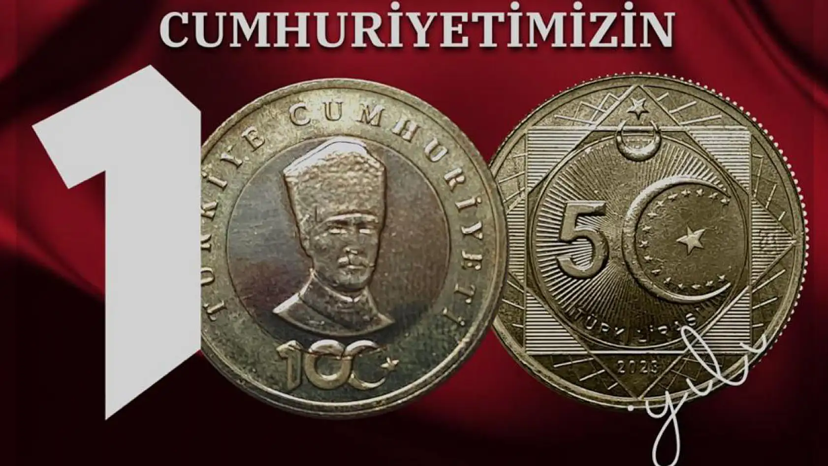 Cumhuriyetin 100. Yılına Özel '5 Türk Lirası' Hatıra Parası Basıldı