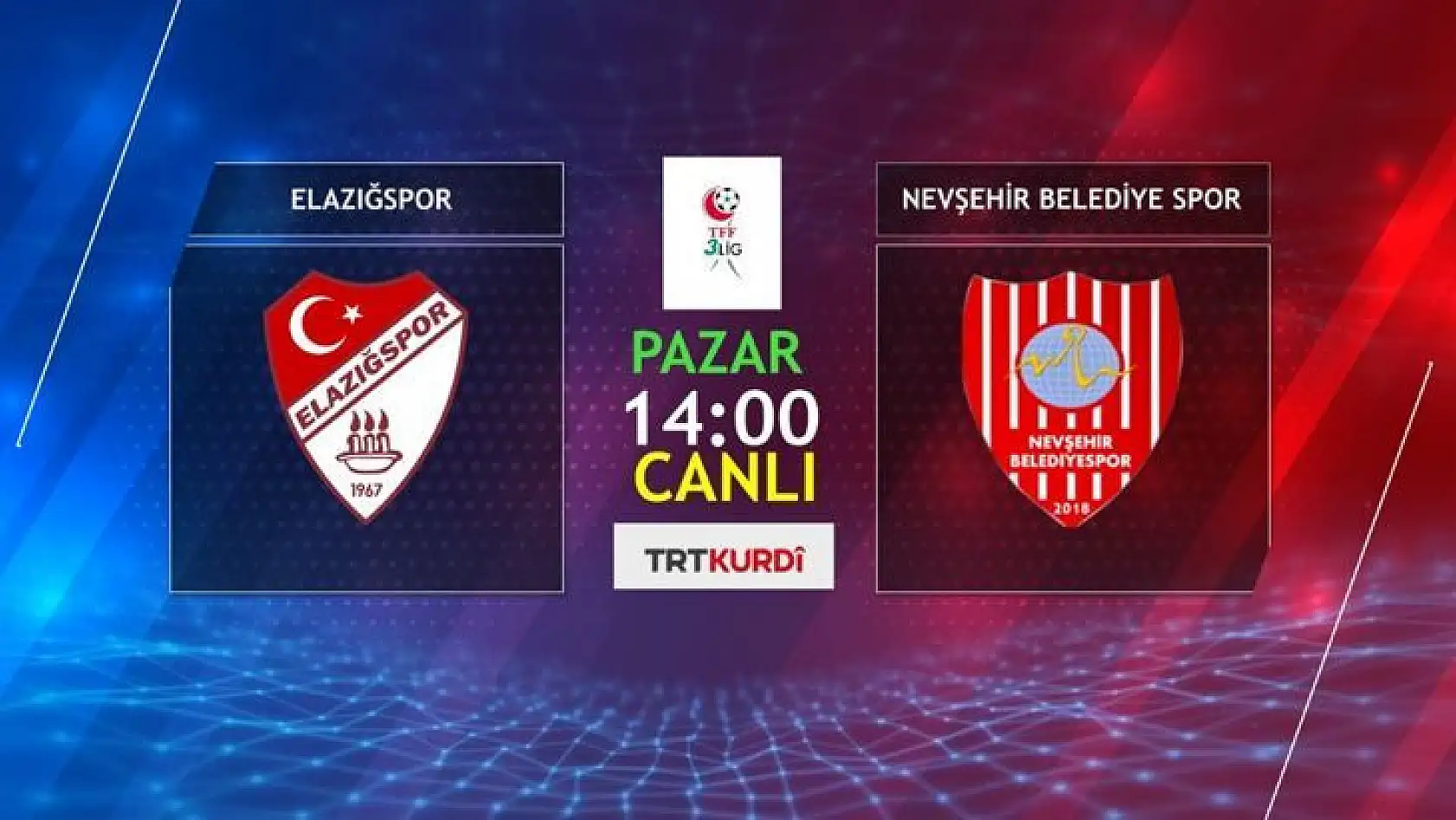 Elazığspor'un maçı TRT Kürdi'de!