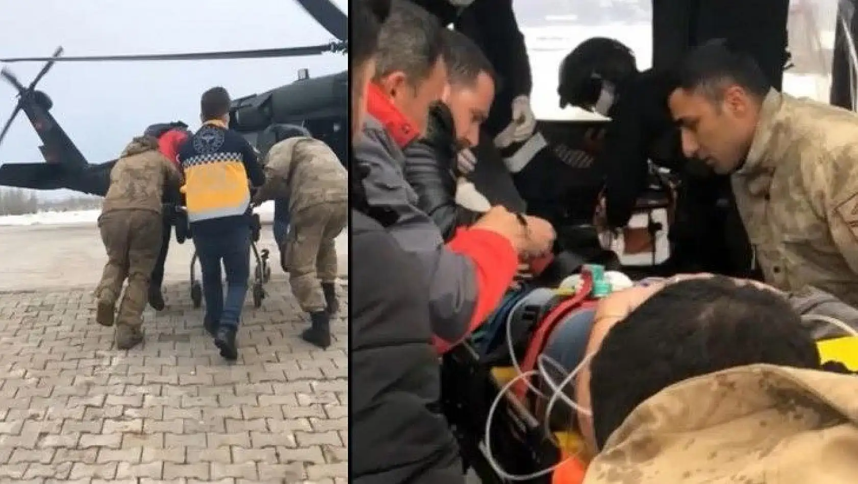 Jandarma helikopteri yaralı vatandaşı hastaneye yetiştirdi