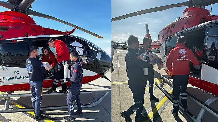 2,5 Aylık Bebek Ambulans Helikopterle  Şırnak'tan Elazığ'a Getirildi