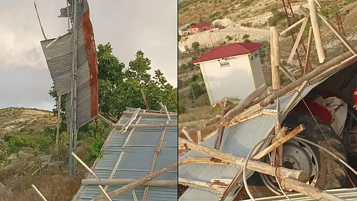 Elazığ'da Fırtına Evin Çatısını Uçurdu