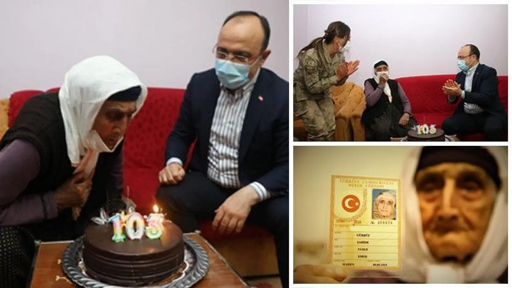 Şahide nine 103 yaşına girdi, ilk defa doğum günü kutladı, ilk defa vali gördü