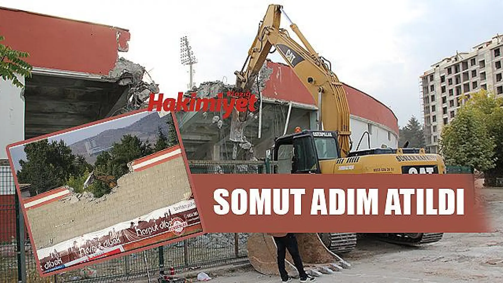 Elazığ Atatürk Stadyumu'nda yıkım başladı