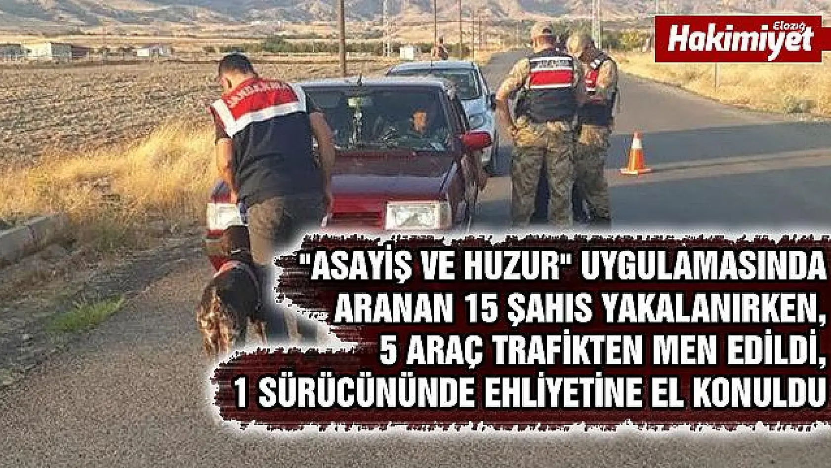 Jandarmadan 'Asayiş ve Huzur' uygulaması, 15 aranan şahıs yakalandı