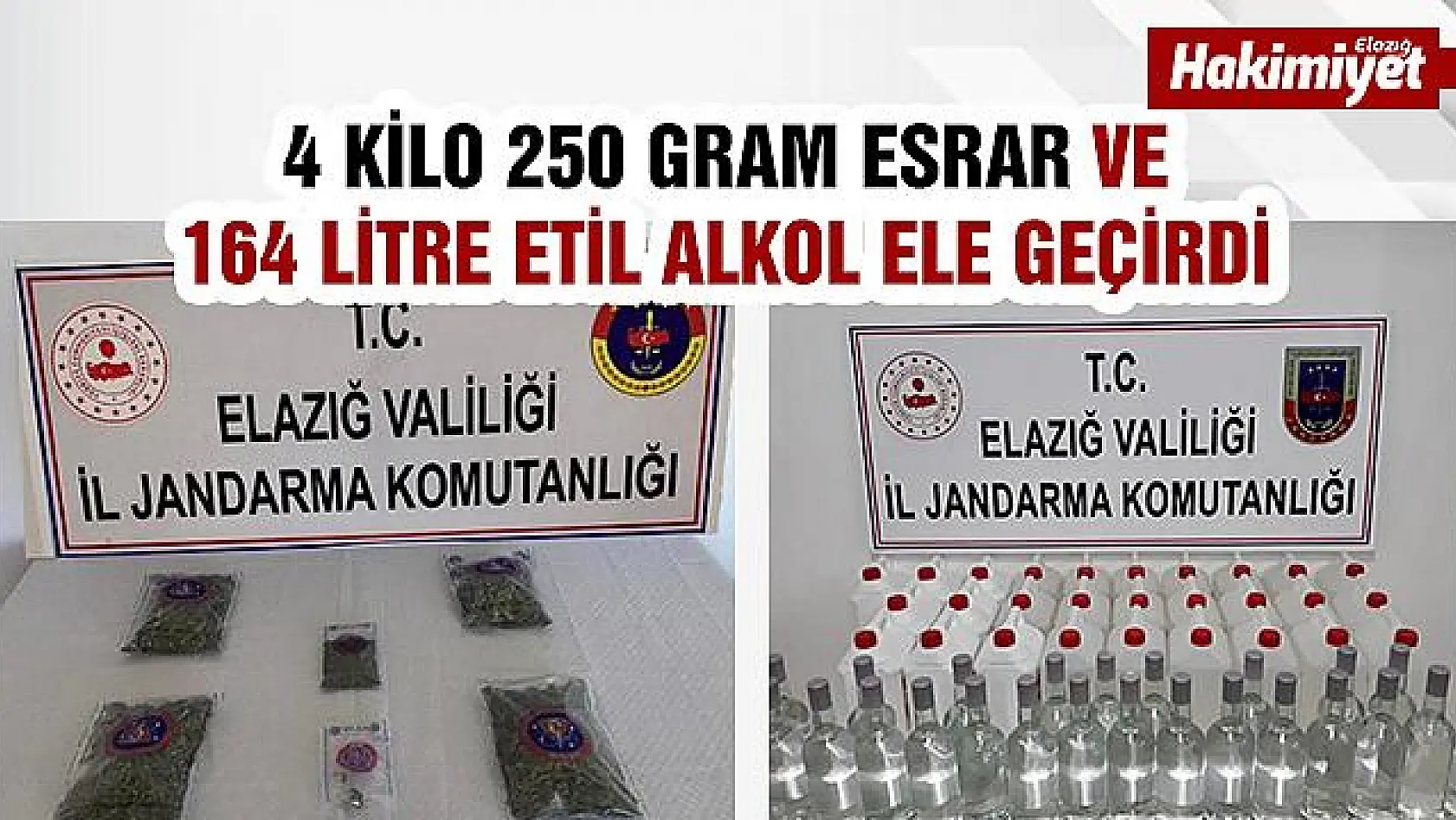 Elazığ'da uyuşturucu ve kaçak alkol operasyonu: 3 gözaltı