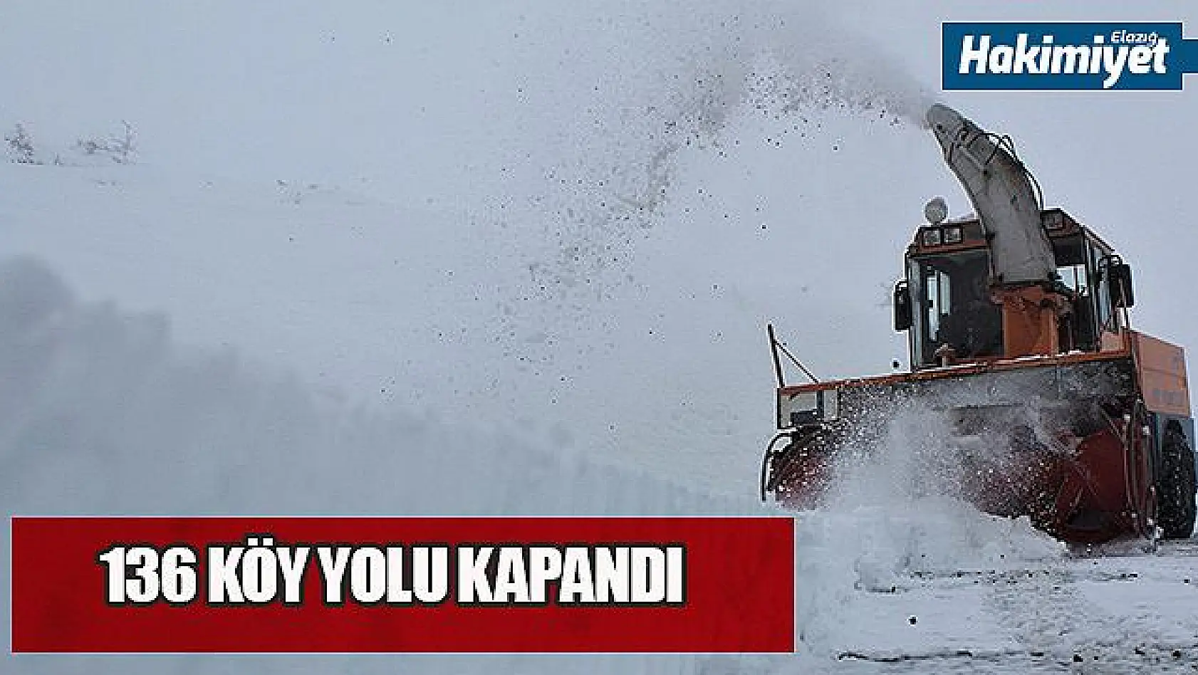 Kar 136 köy yolunu ulaşıma kapattı