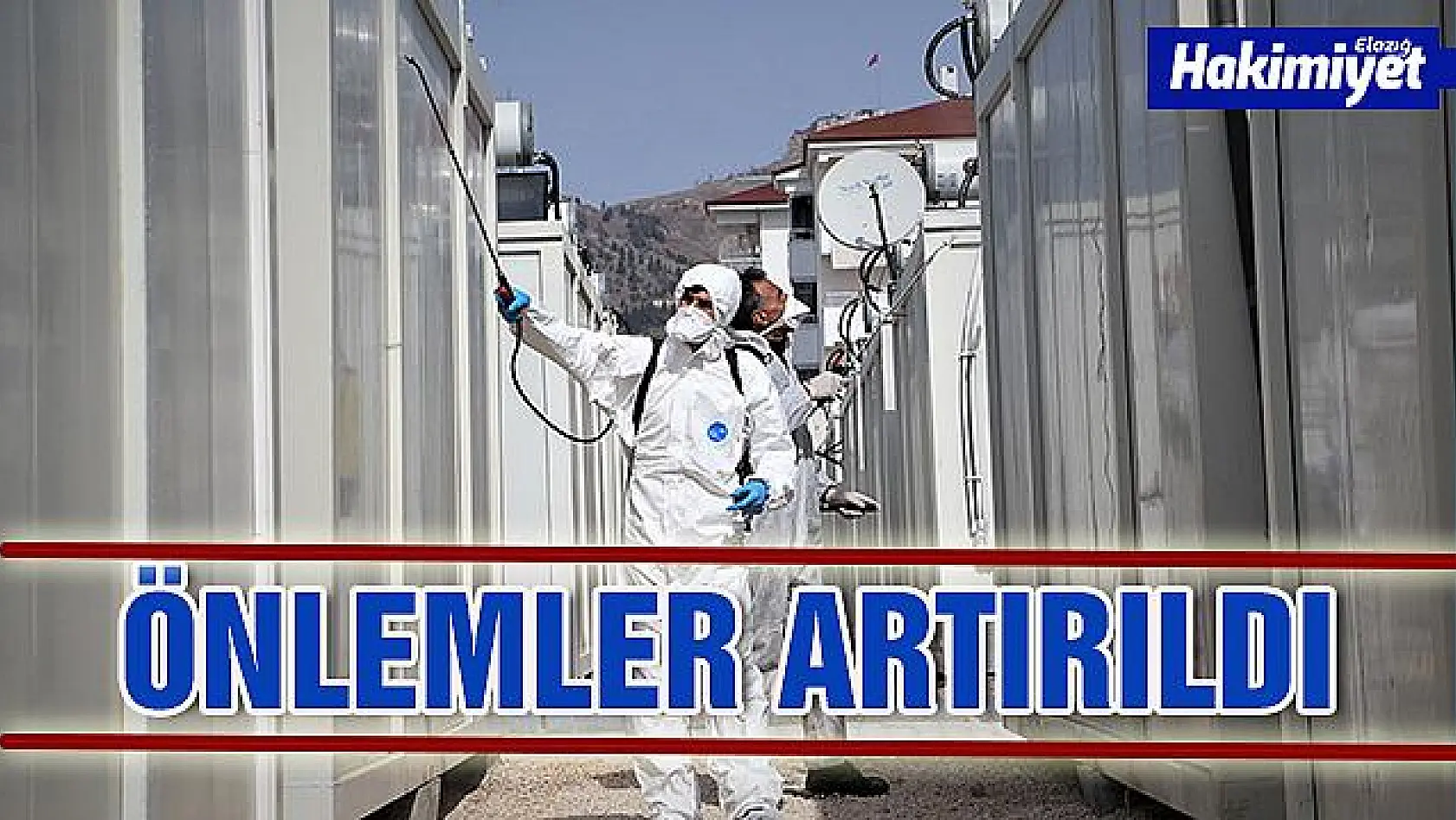 Elazığ'da konteyner kentte dezenfekte ve ilaçlama yapıldı