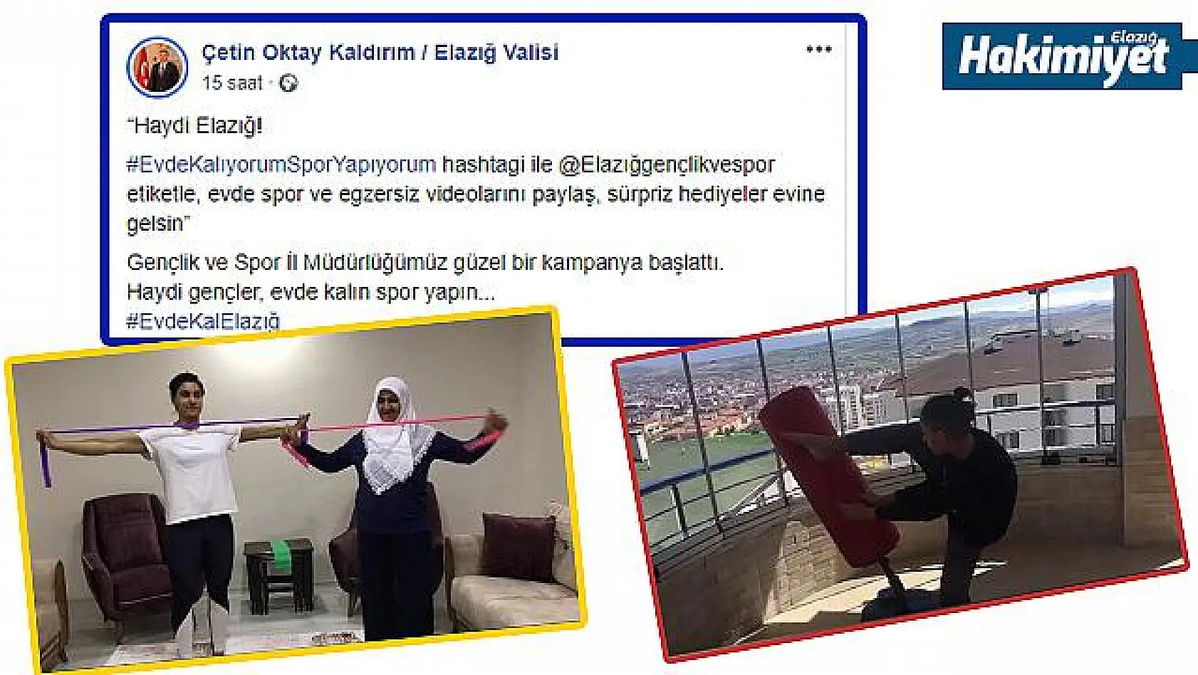 #EvdeKalElazığ'a Vali Kaldırım desteği