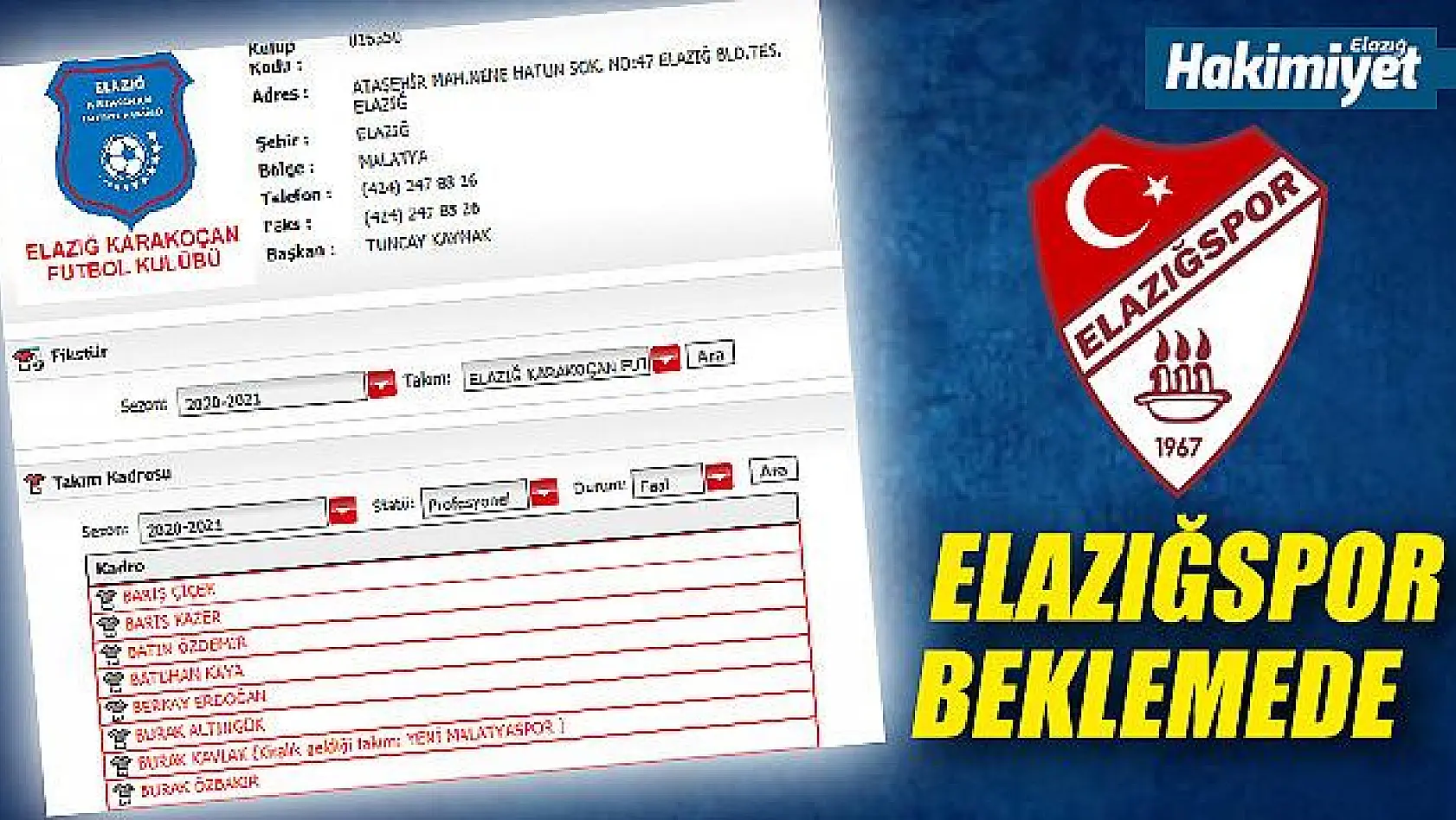 Elazığspor beklemede, Karakoçan FK'da lisanslar çıktı!