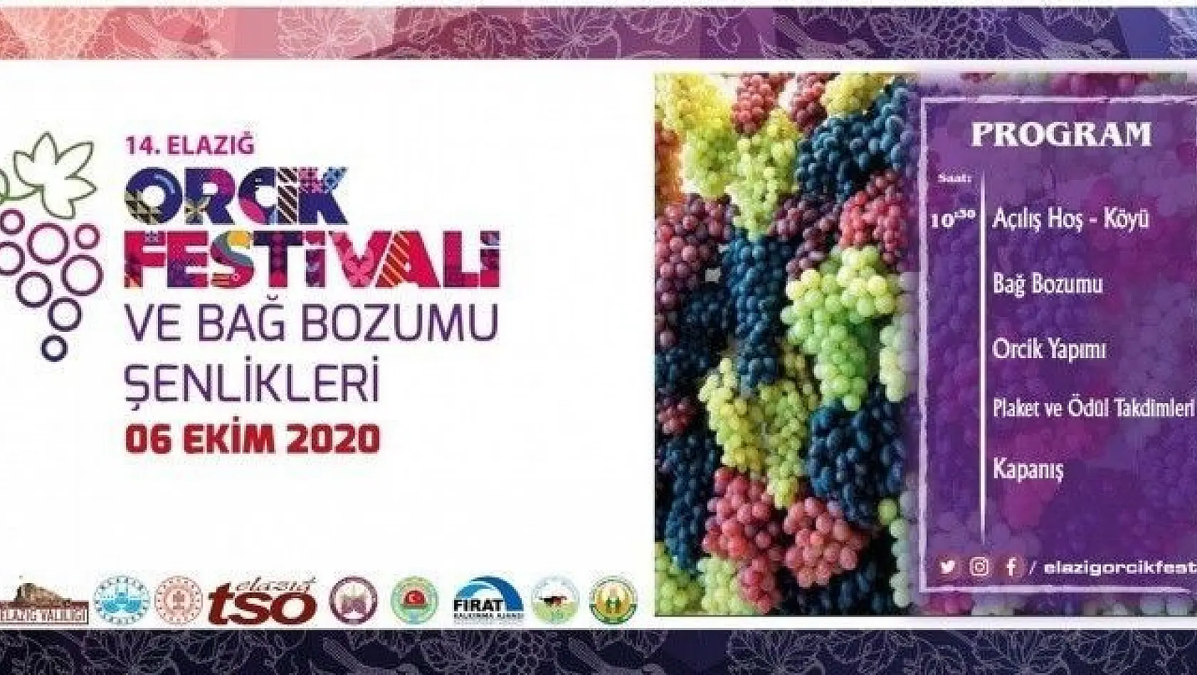 Elazığ Orcik Festivali ve Bağbozumu Şenliklerinin 14.'sü Düzenlenecek