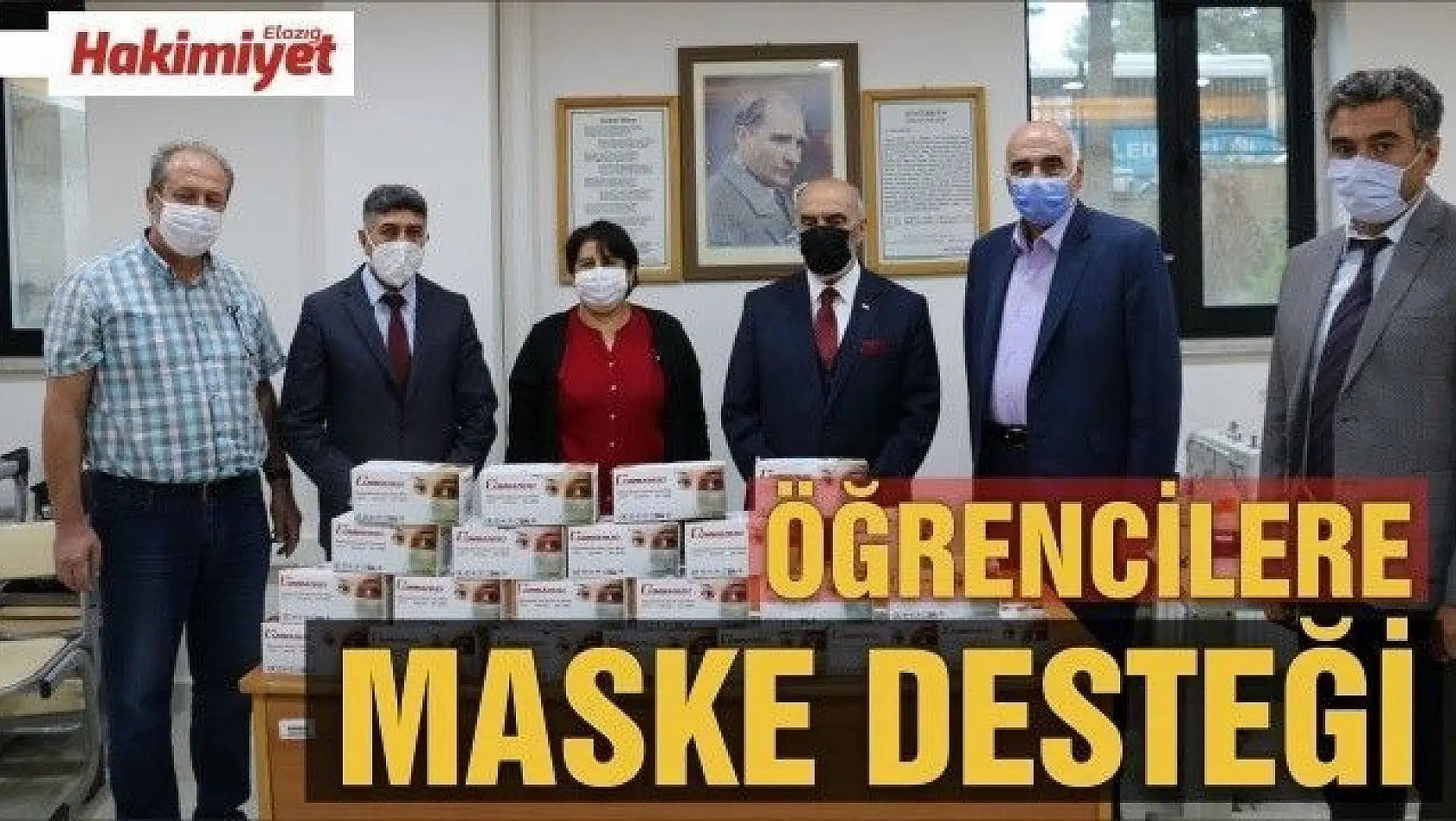 Sivrice'de öğrencilere 10 bin adet maske desteği