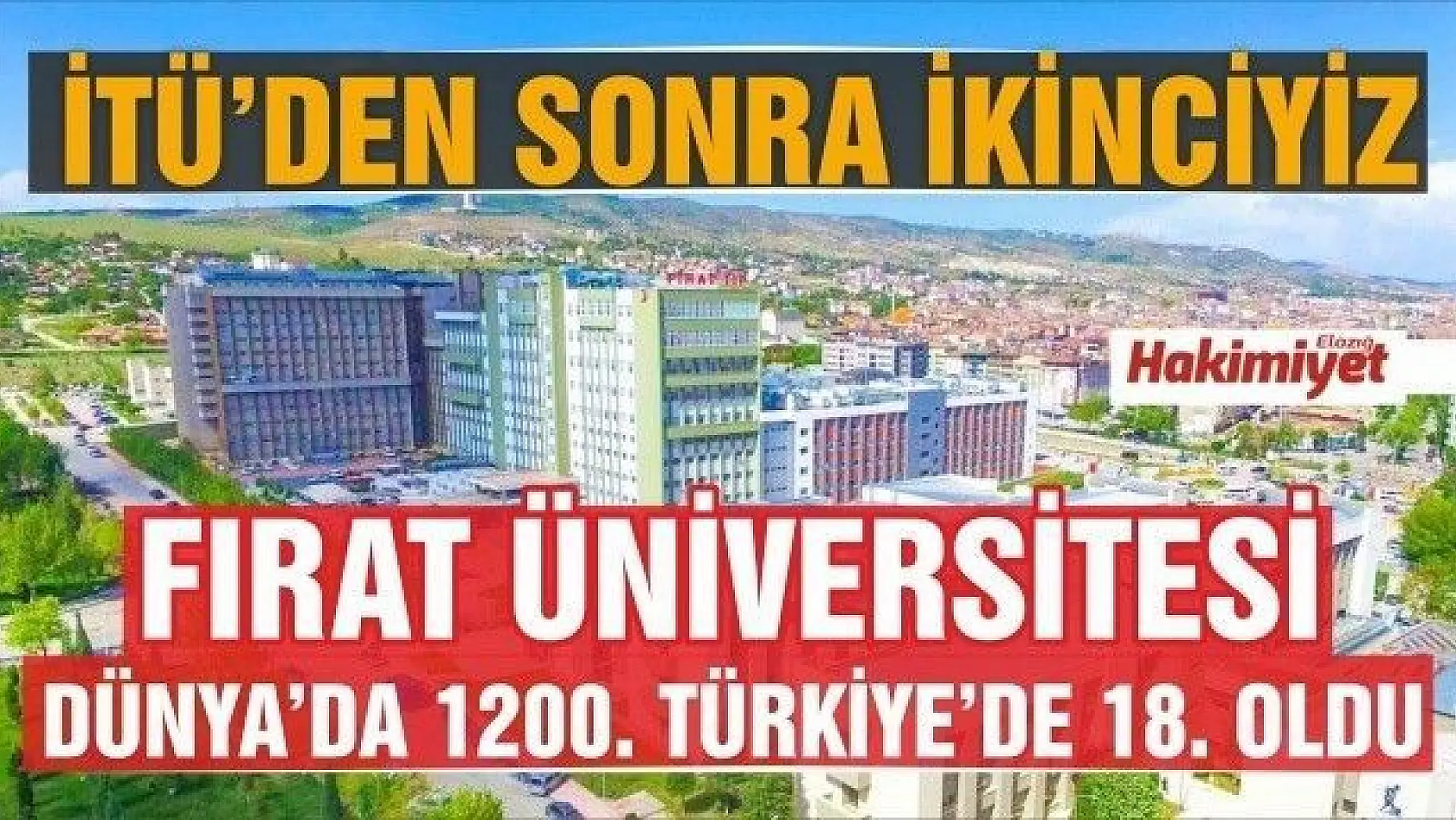 Fırat Üniversitesi Türkiye'de 18. sırada yer aldı