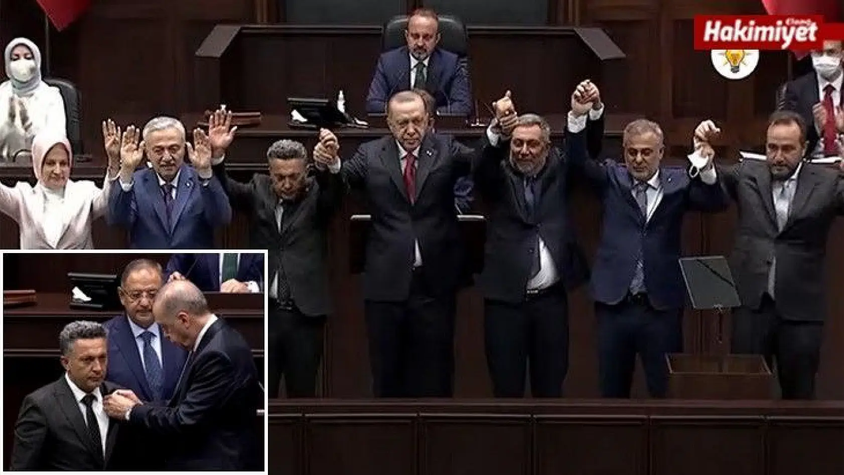 Başkan Çadırcı Ak Parti'ye geçti, rozetini Cumhurbaşkanı Erdoğan taktı