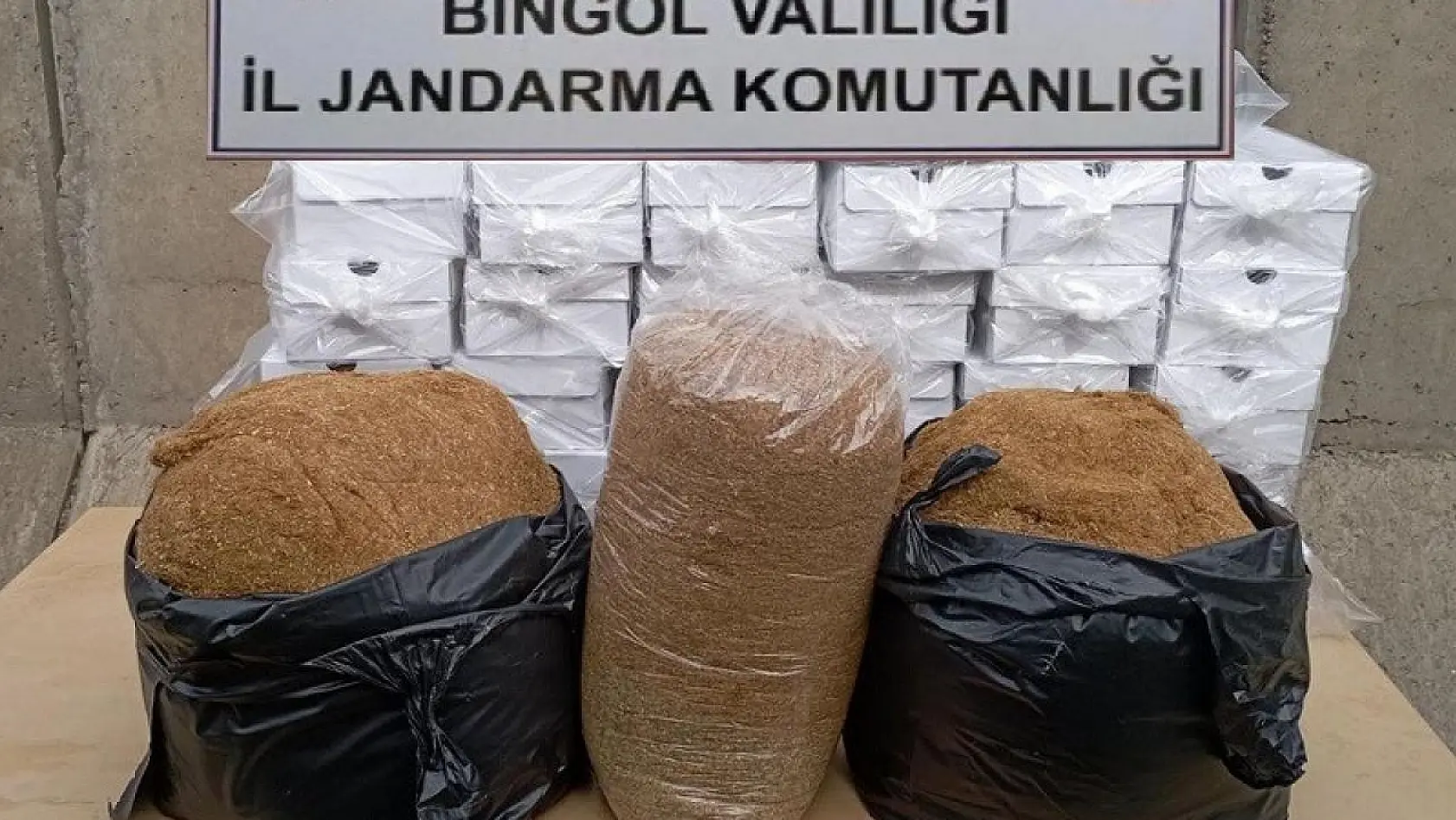 Bingöl'de 55 kilogram kaçak tütün ele geçirildi