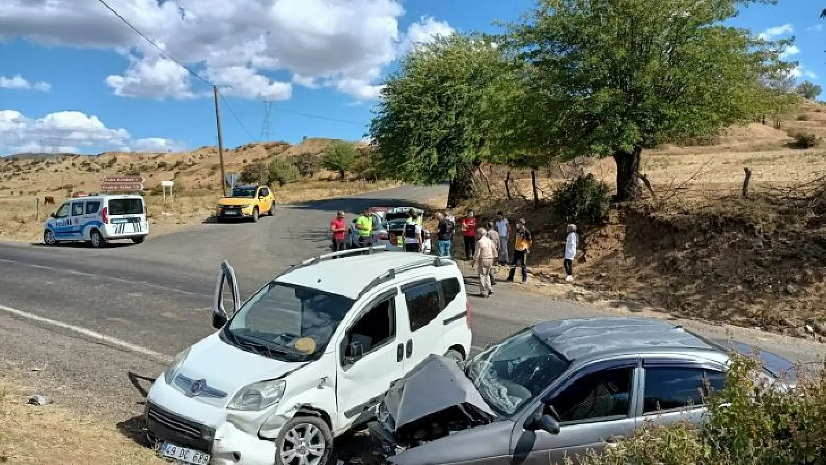 Bingöl'de iki araç kafa kafaya çarpıştı: 2 yaralı