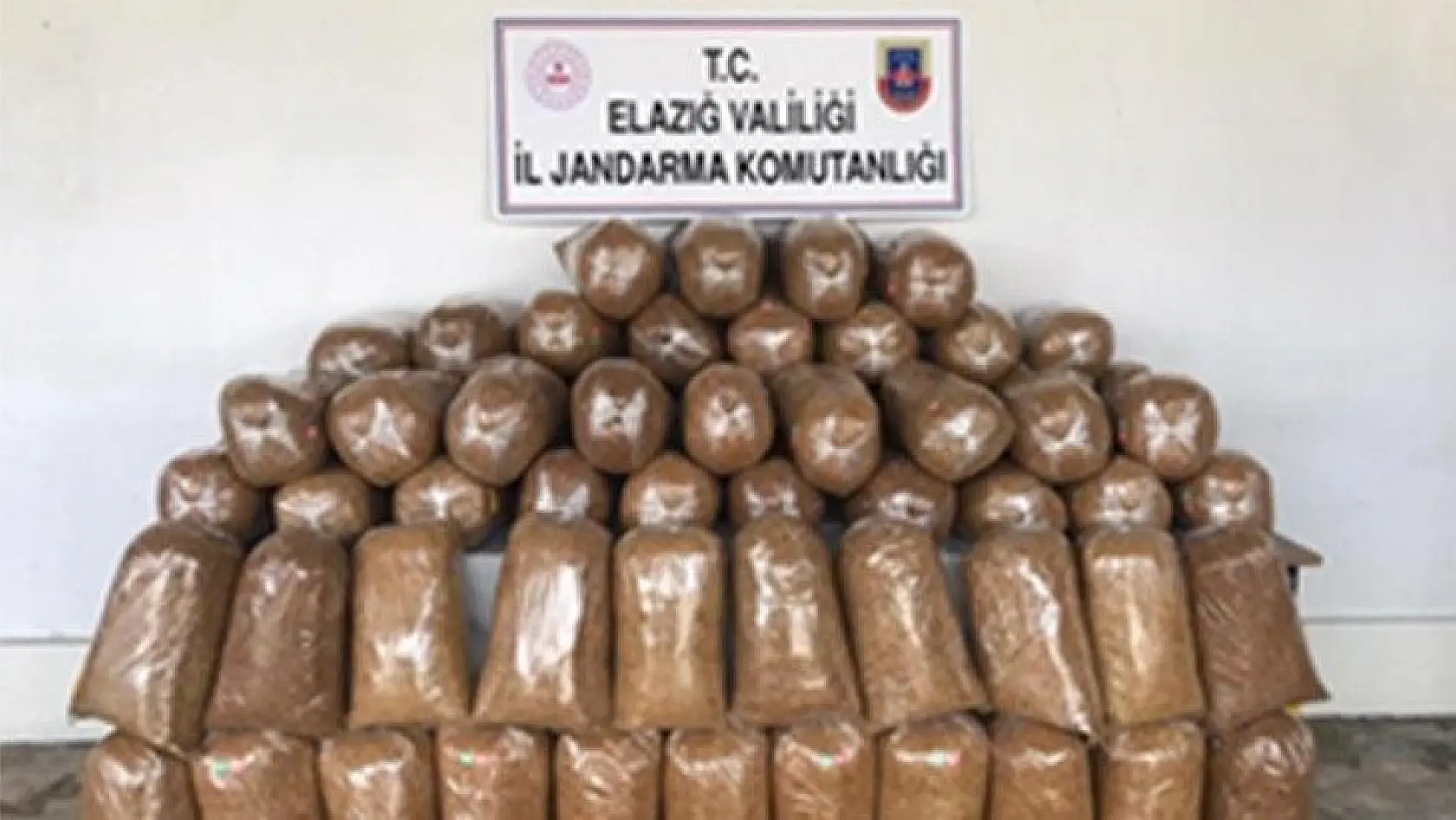 Elazığ'da 426 kilogram kaçak tütün ele geçirildi