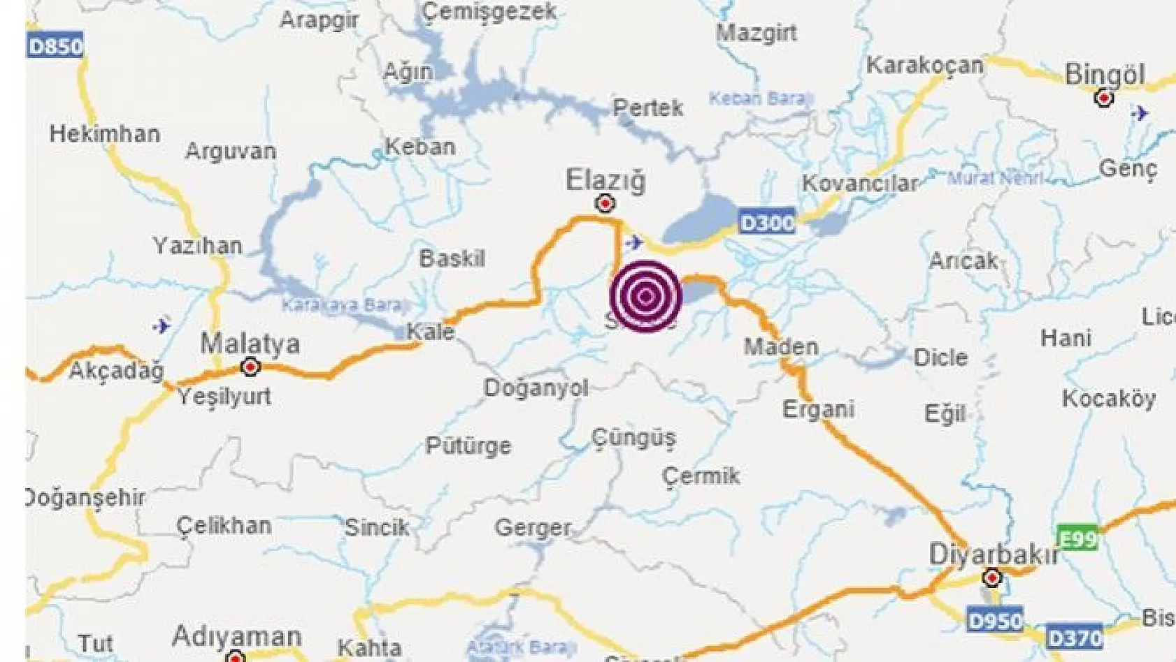 Elazığ'da hissedilen bir deprem meydana geldi
