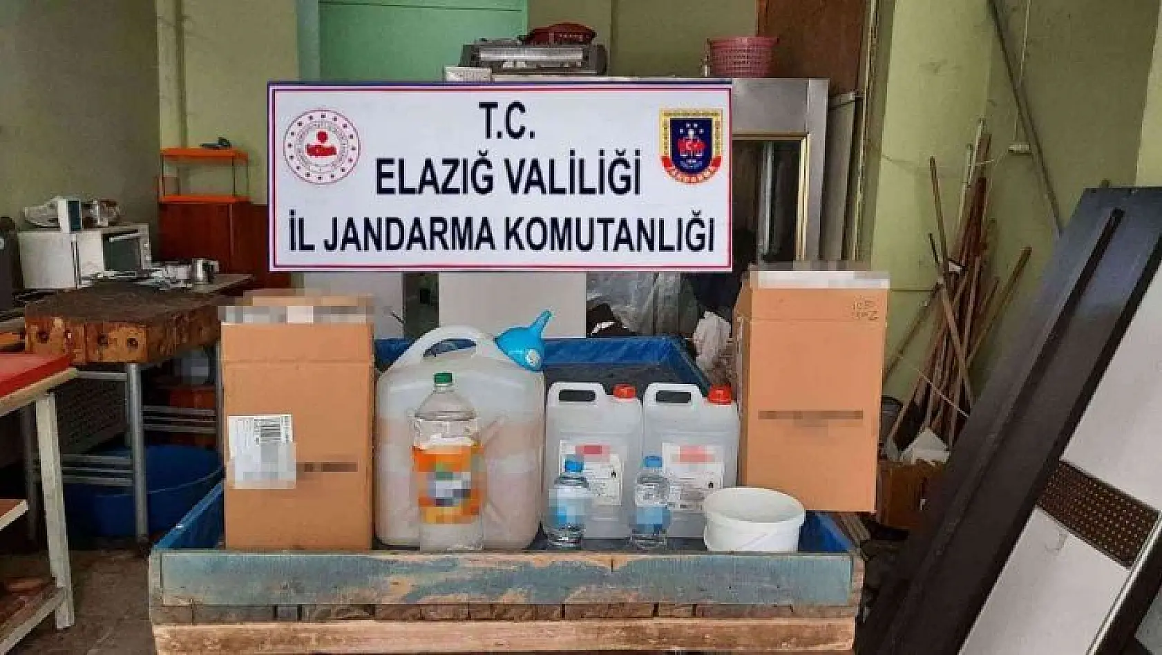 Elazığ'da sahte alkol operasyonu
