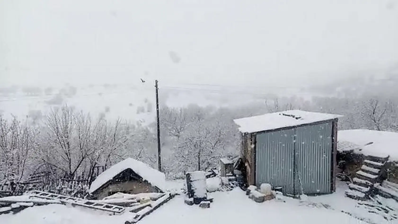 Mart ayında Elazığ'a lapa lapa kar yağdı