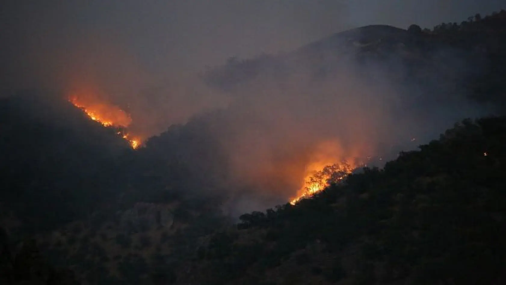 Munzur Vadisindeki yangına havadan ve karadan müdahale sürüyor
